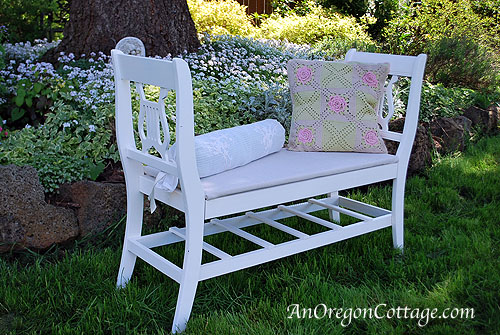 French-Styled Bench with pillows